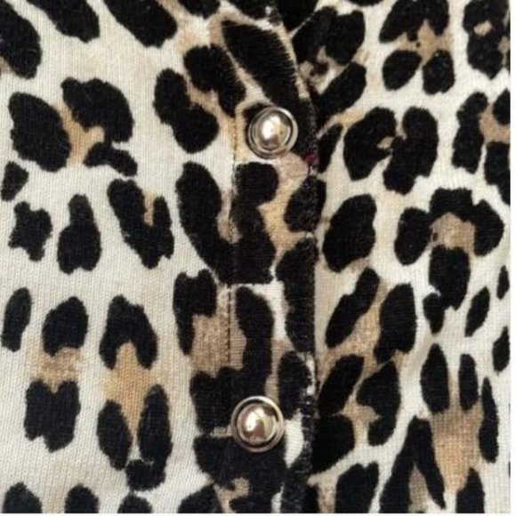 Leopard Print Button-Front Cardigan - Picture 10 of 12